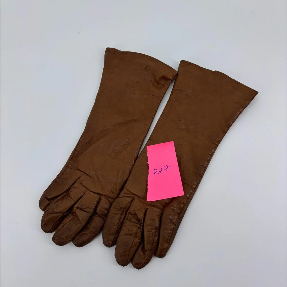 Vintage Made in Italy Leather Gloves – Size 6.5